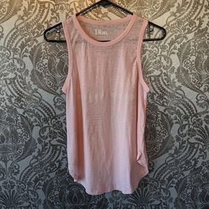 Doe pink ☮️ sign sheer tank top